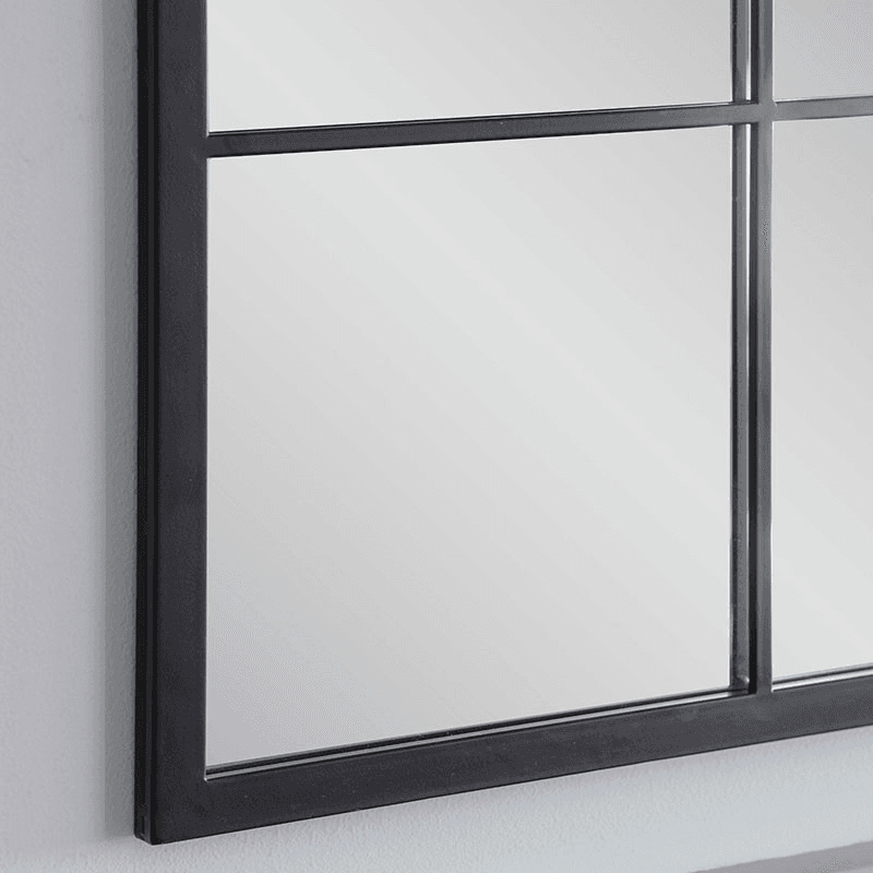 Fullbrook Mirror, L90 x W90cm, Black