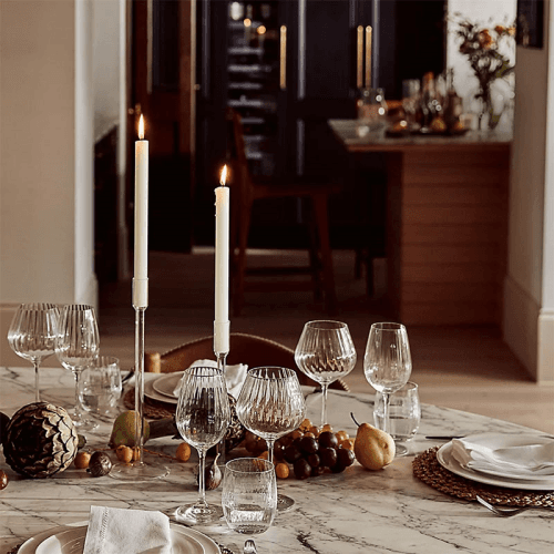 Image showing the Stanley Dinner Candlestick, H24cm, Clear product.