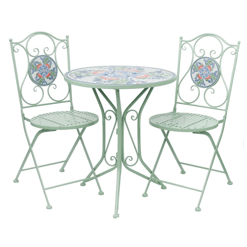 Image showing the Mosaic 3 Piece Bistro Set, Green product.