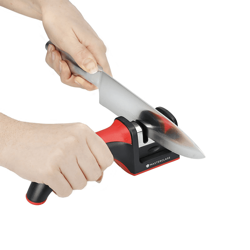 Kitchen knife sharpener with honer