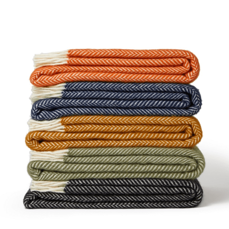 Fishbone Throw, 150 x 183cm, Black