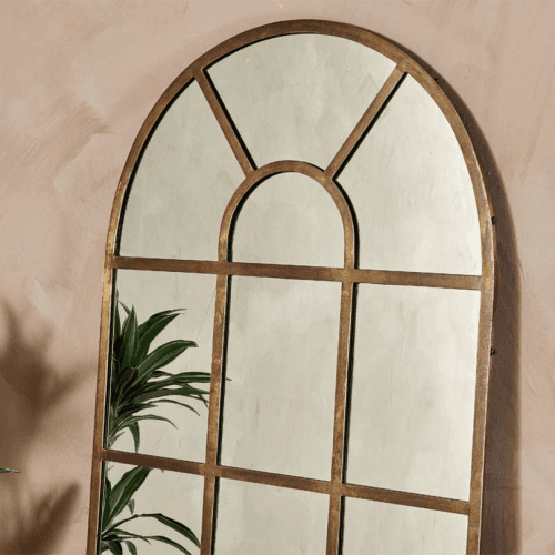Image showing the Imoma Full Length Arch Mirror, H180 x W80cm, Brass product.
