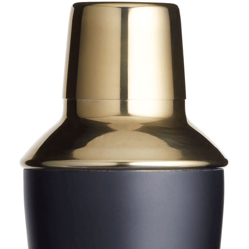 Barcraft 3 Piece Cocktail Set, Black/Brass