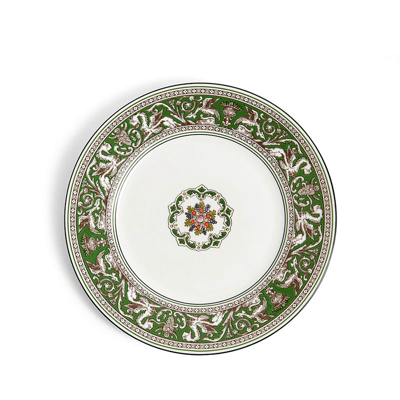 Florentine Plate, D20.6cm, Verde