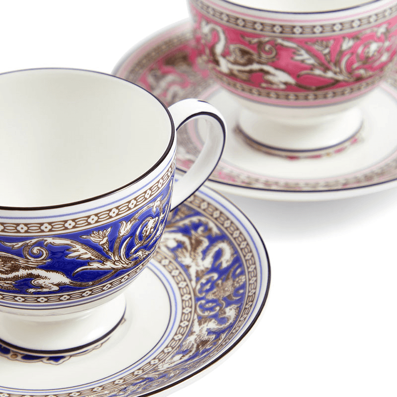 Florentine Set of 2 Teacup and Saucer, 174ml, Mixed