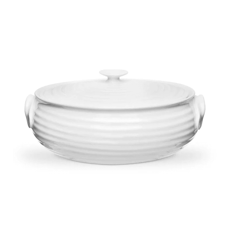 Ceramics Small oval casserole, 1.75 litre, White