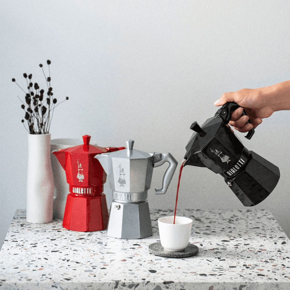 Bialetti Moka Espresso Pot, 6 Cup Capacity, Black