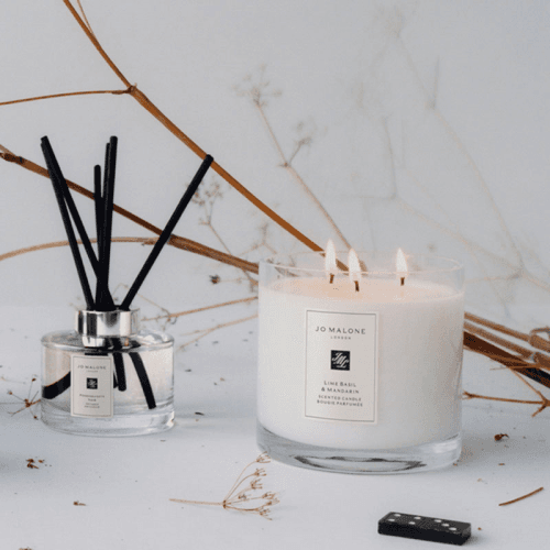 Image showing the Lime Basil & Mandarin Home Candle, 200g product.