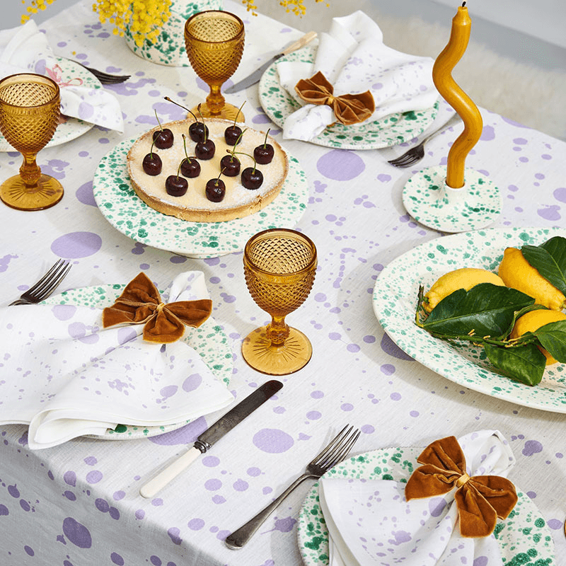 Splatter Set of 4 Napkins, W50 x L50cm, Lilac