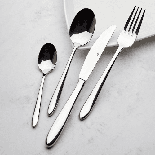 Image showing the Arlow 44 piece cutlery set, Mirror Finish Polished product.