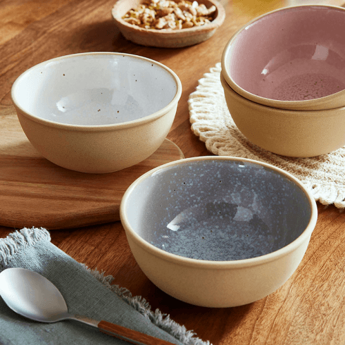 Image showing the Minerals Set of 4 Bowls, D15cm, Aqua product.
