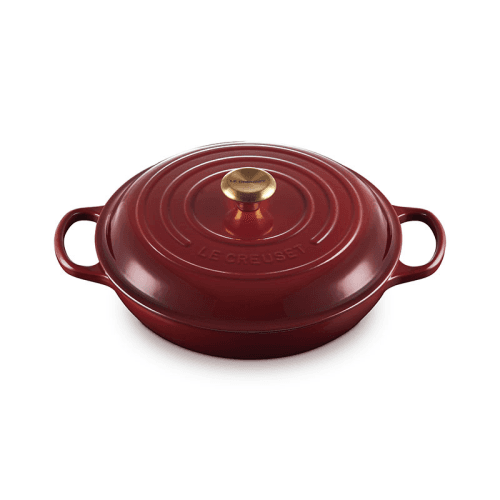 Image showing the Signature Cast Iron Shallow Casserole, 30cm, Garnet product.