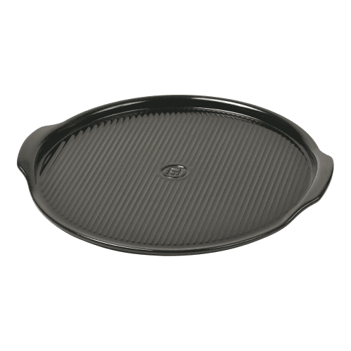 Image showing the Ridged pizza stone, 40 x 37cm, Charcoal product.