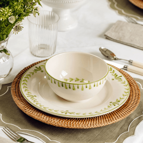 Image showing the Elouise Set of 6  Cereal Bowls, D15 x H7.5cm, Green product.