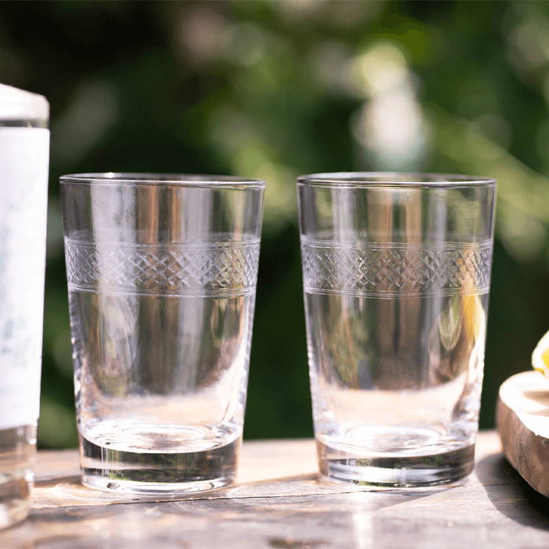 Bands Set of 6 Crystal Tumblers, 260ml, Clear