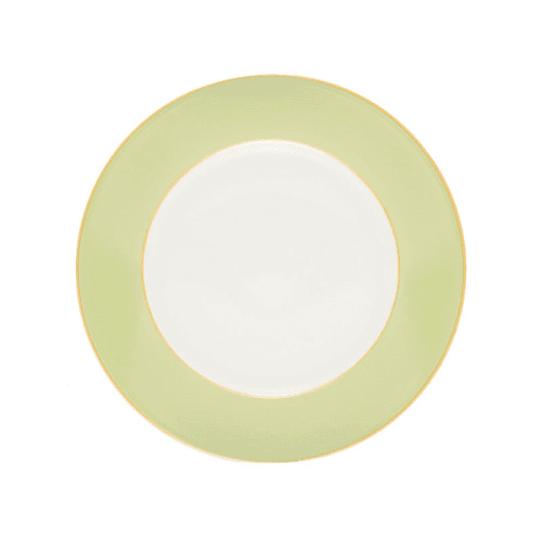 Image showing the Sous Le Soleil Dessert Plate, D22.5cm, Matt Gold Classic Pastel Green product.