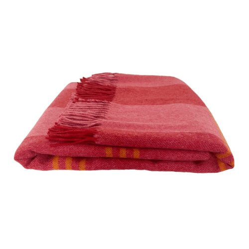 Image showing the The Marlow Merino Lambswool Throw, 185cm x 140cm , Red product.