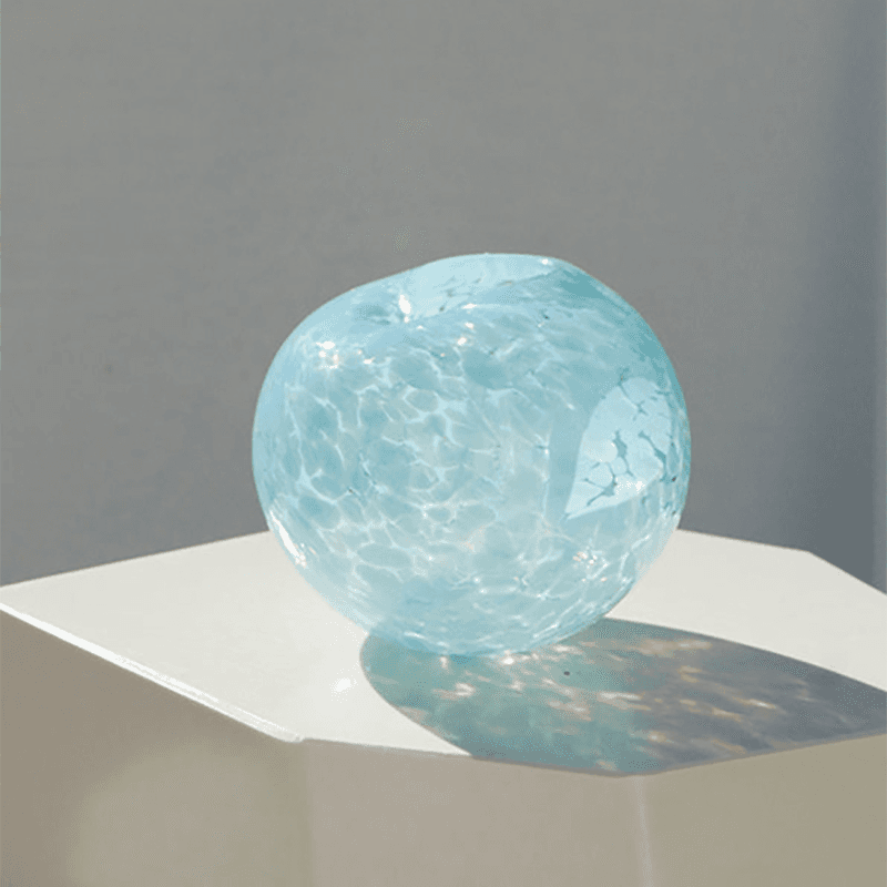 Dewdrop Vase, D14cm, Lichen