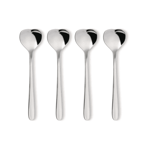 Image showing the Big Love by Miriam Mirri Set of 4 ice cream spoons, 17cm, Stainless Steel product.