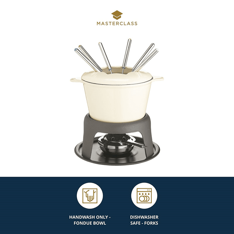 Fondue set, cream