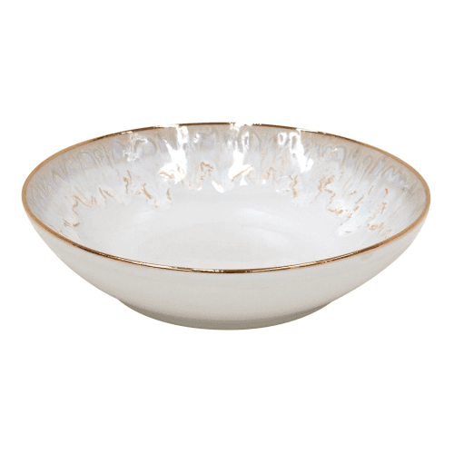 Image showing the Taormina Set of 6 soup/pasta plates, 21.5cm, White/Gold product.