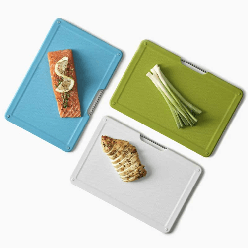 Image showing the Folio Slim 3 Piece Under Shelf Chopping Boards, Grey product.