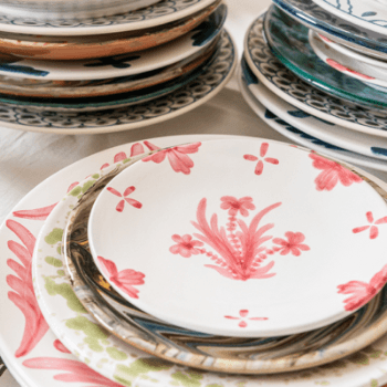 Plate, Summer Flower, Pink, Small, 17.5cm