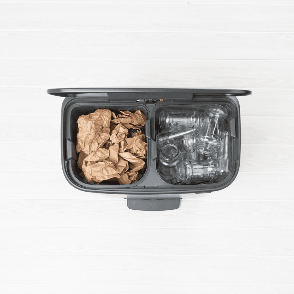 Bo Pedal bin, 2 x 30L, Matt Black