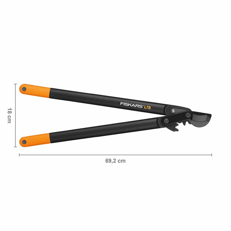 PowerGear Hook Head Bypass Lopper, L75 x W22.5cm, Black and Orange