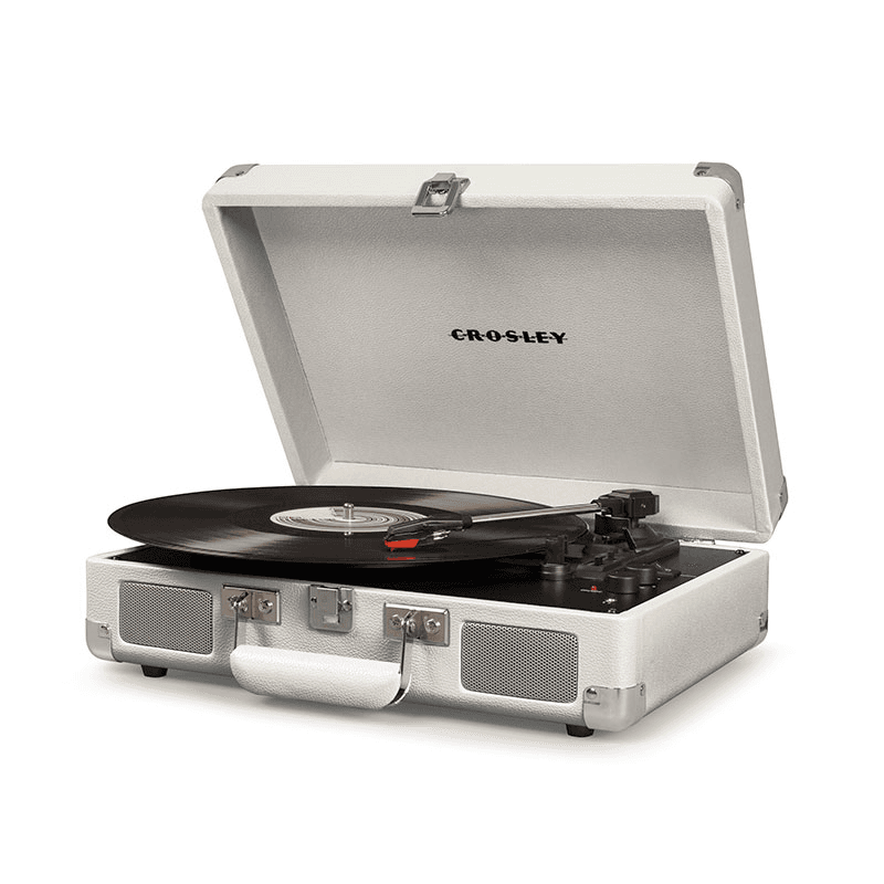 Cruiser Deluxe Plus Portable Turntable, White Sand