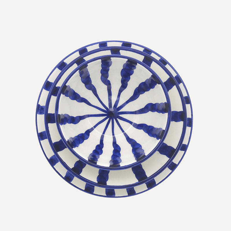 Wave 3 Piece Dinner Set, Azure