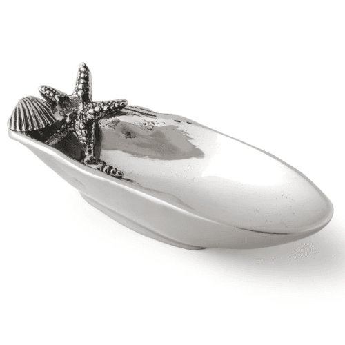Image showing the Seashore Dish, L22 x W9cm, Silver product.