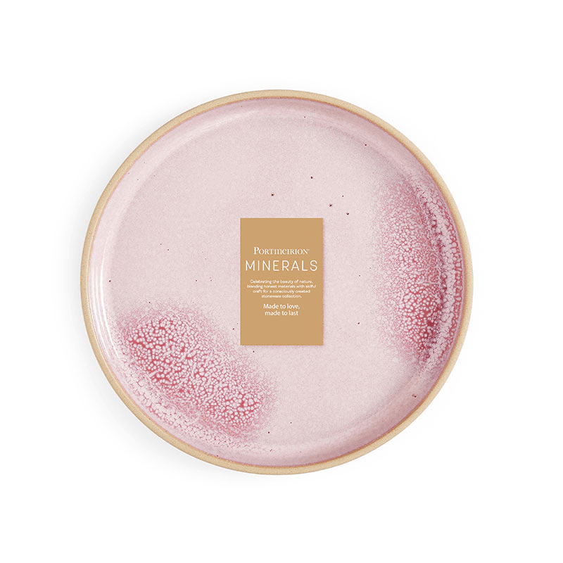 Minerals Set of 4 Side Plates, D21.5cm, Rose Quartz