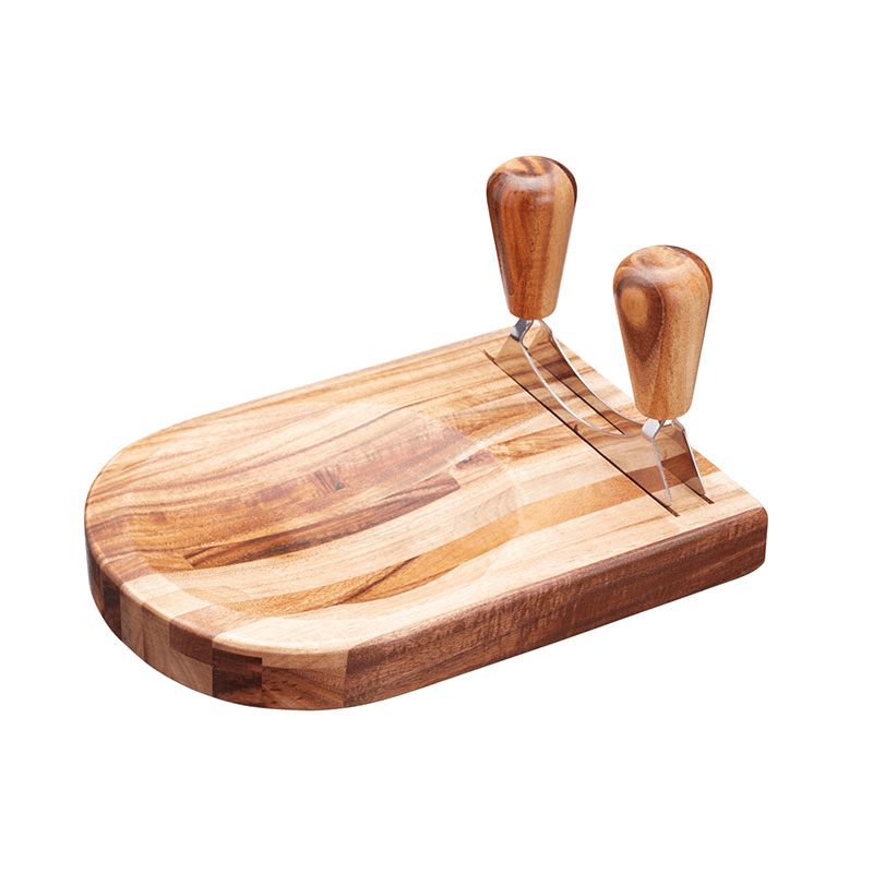 Natural Elements Mezzaluna set, 25 x 18cm, Acacia Wood