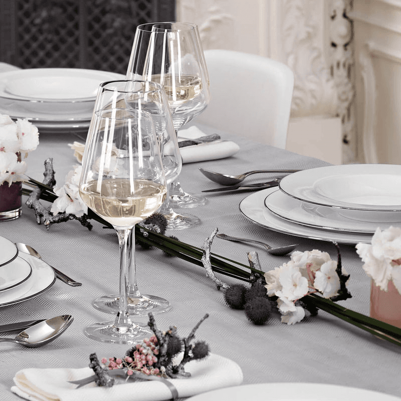La Divina Set of 4 white wine glasses, 380ml, Crystal Glass