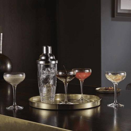 Mixology Set of 4 Champagne Coupes, Clear