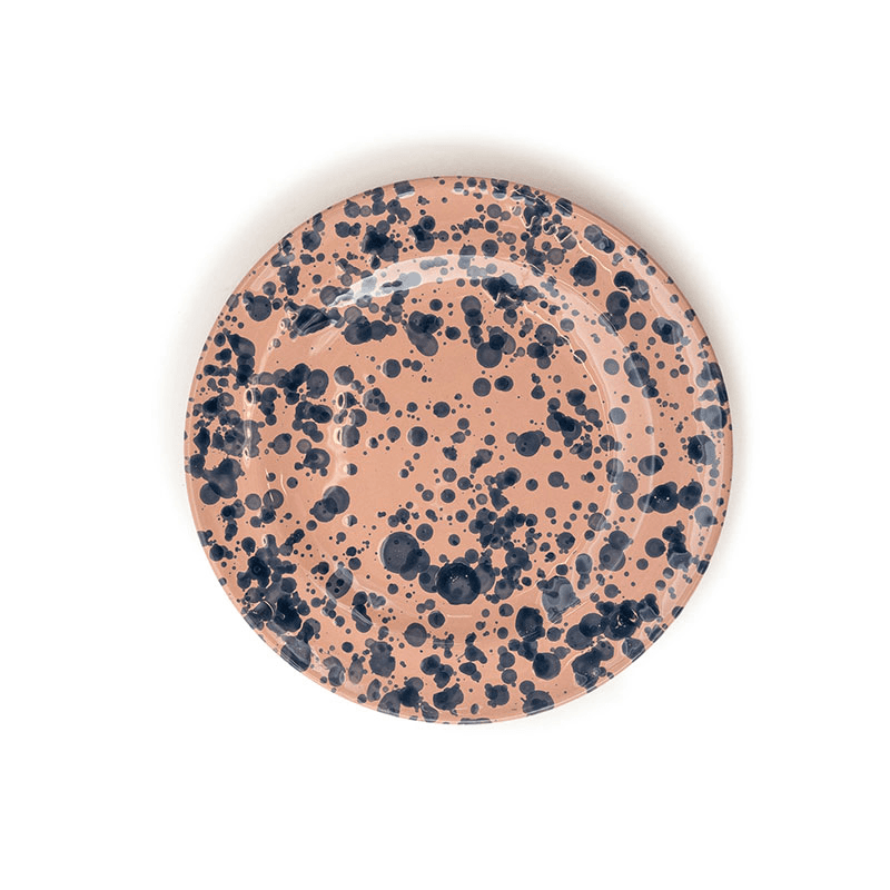 Splatter Side Plate, D20cm, Blue and Pink