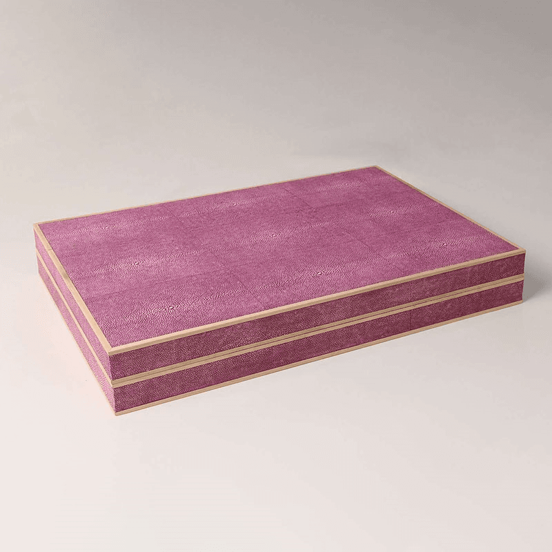 Backgammon Board, 54 x 34cm, Pink Shagreen