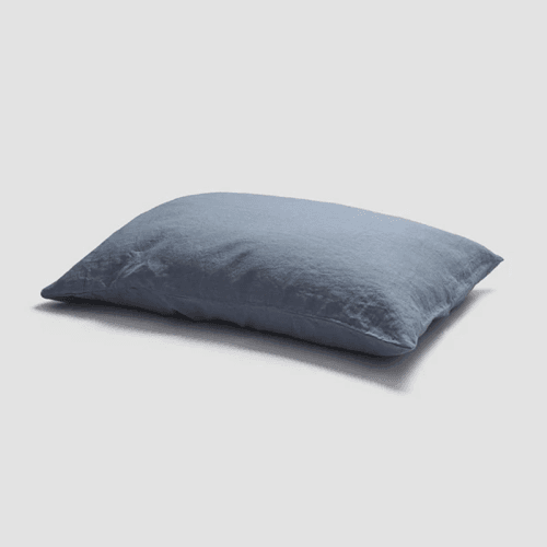 Image showing the Linen Pillowcases, Standard, Dusk Blue product.