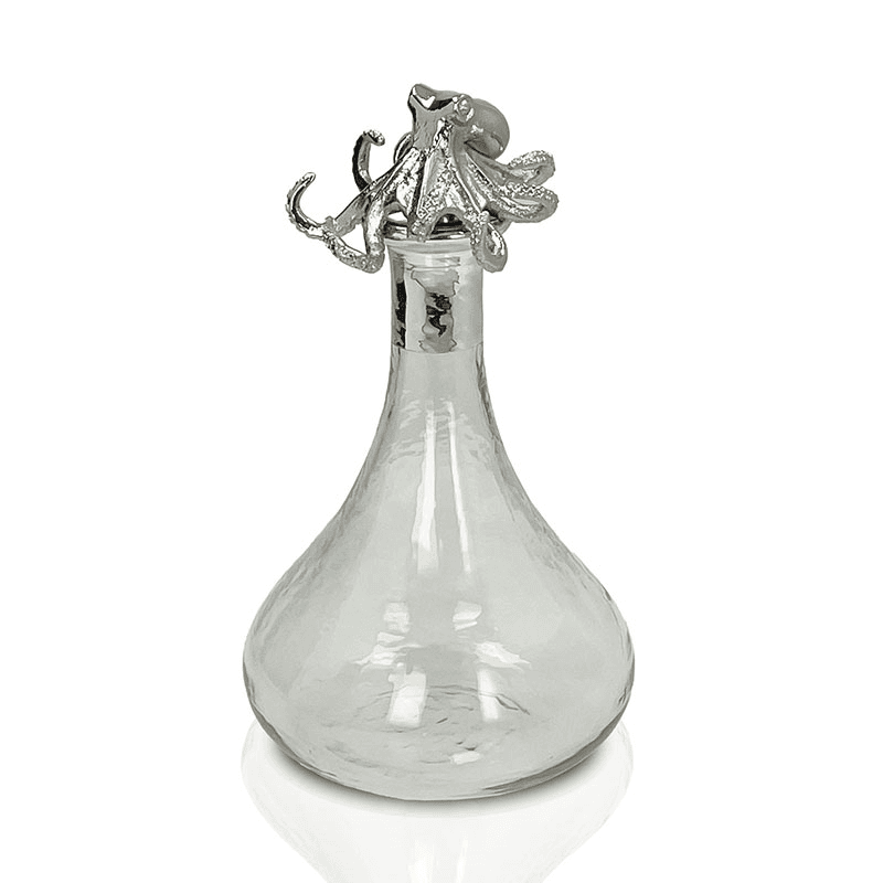 Octopus Decanter with Stopper, D15 x H20.5cm, Nickel