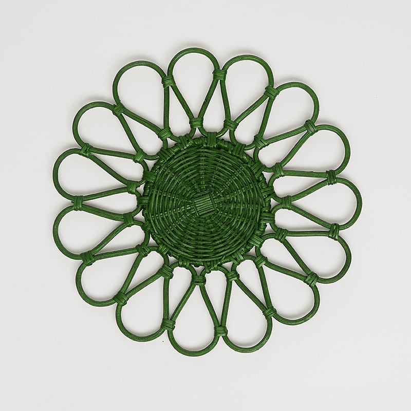Gaia Set of 4 Placemats, D33cm, Green