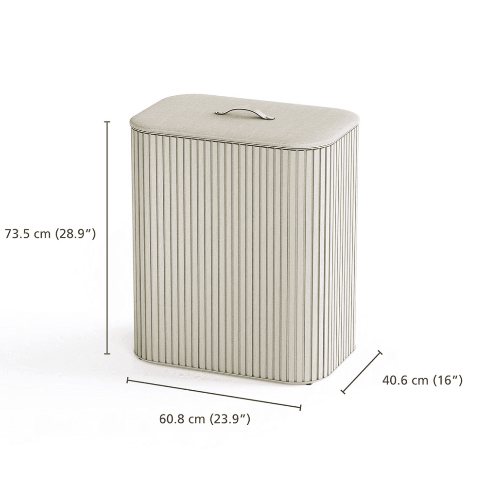 Tota Luxe Laundry Basket, 90L, Ecru