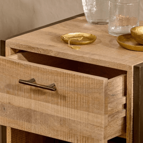 Image showing the Dasai Bedside Table, H60 x W45 x D40cm, Natural product.