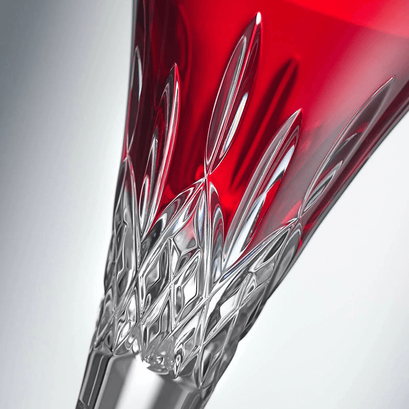Lismore Set of 2 Toasting Flutes, 170ml, Red