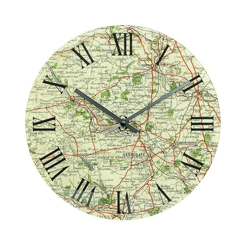 Personalised Map Clock Voucher, D30cm