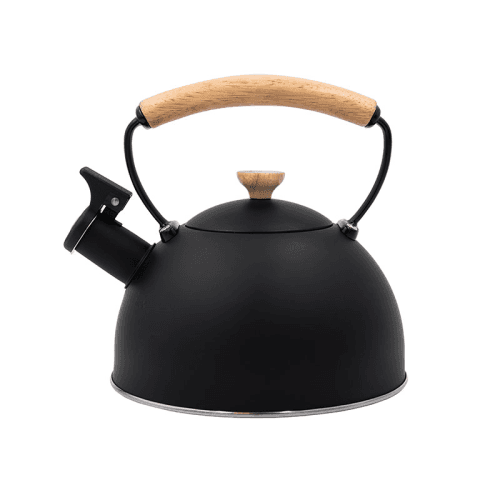 Image showing the Whistling Kettle Wood Handle, 2.5L, Black product.