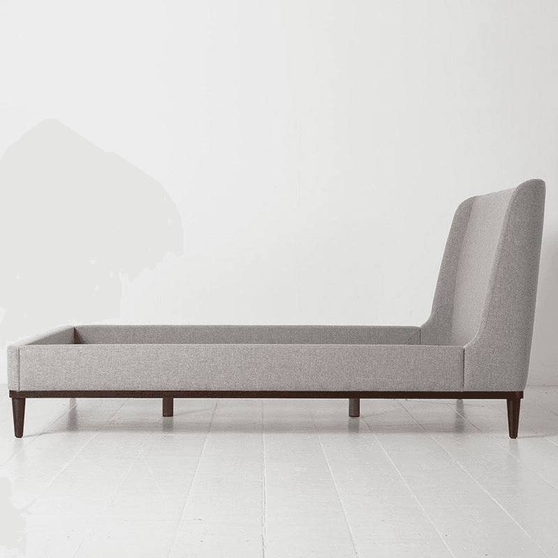 Bed 02 Linen Double Frame, Natural