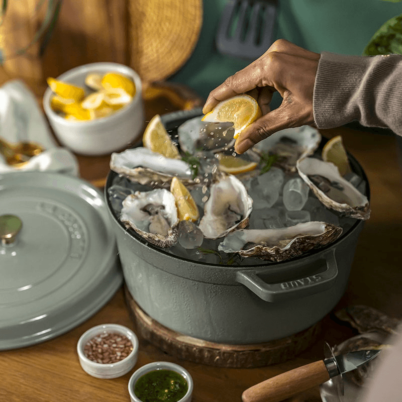 Cast Iron Cocotte, 24cm, Eucalyptus
