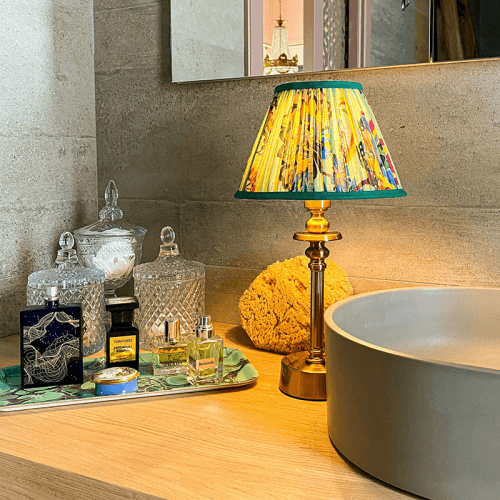 Image showing the Phileas Rechargeable Table Lamp Base Only, H25cm x W10cm, Antique Brass product.