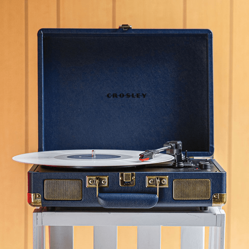 Cruiser Deluxe Plus Portable Turntable, Navy